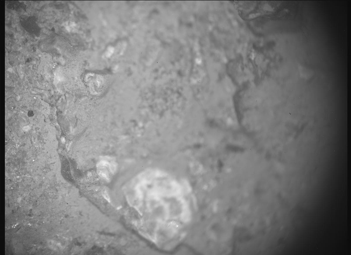 Mars image captured by SHERLOC_ACI on Perseverance
