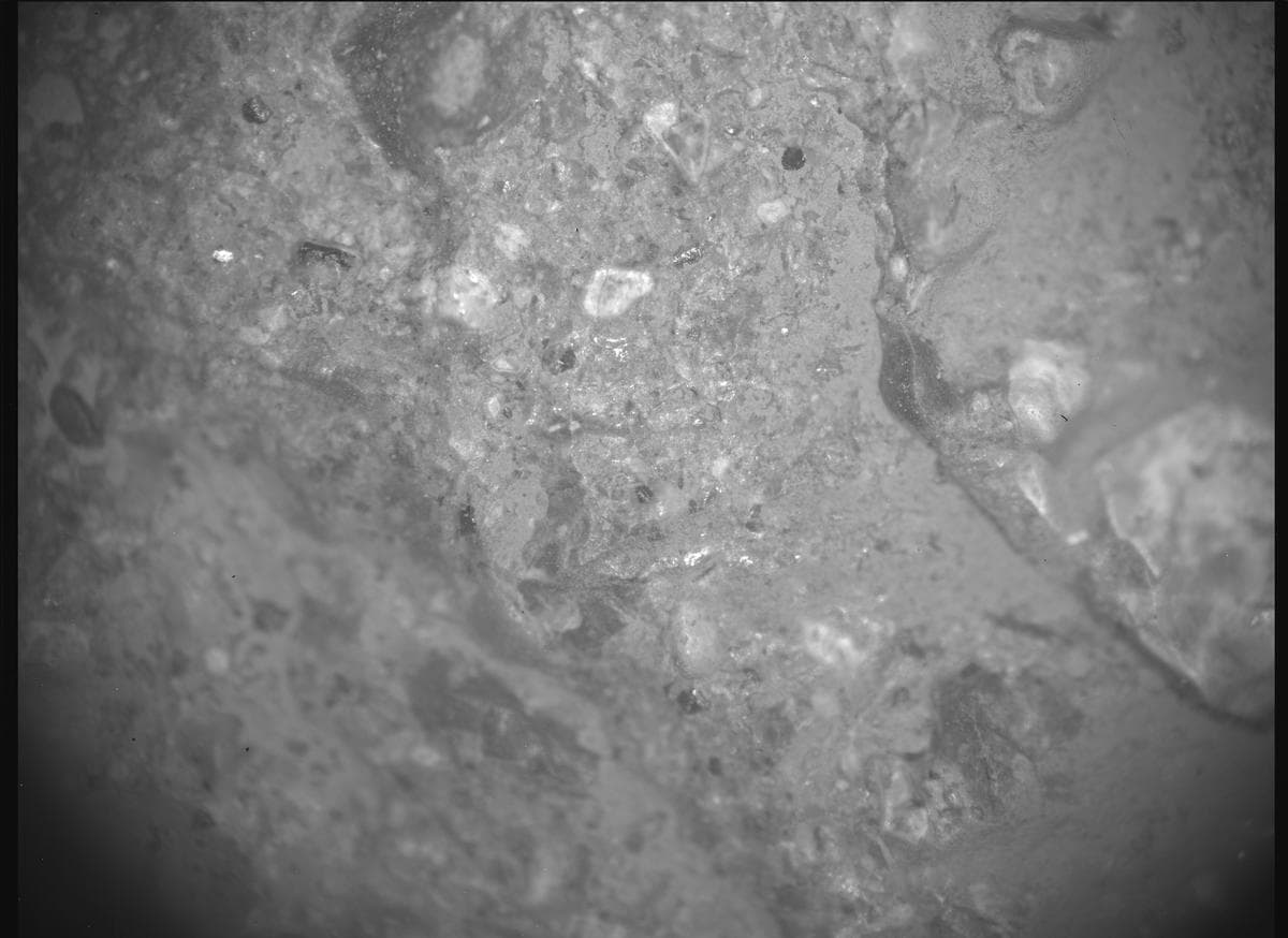 Mars image captured by SHERLOC_ACI on Perseverance