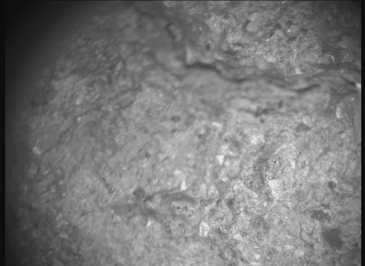 Mars image captured by SHERLOC_ACI on Perseverance