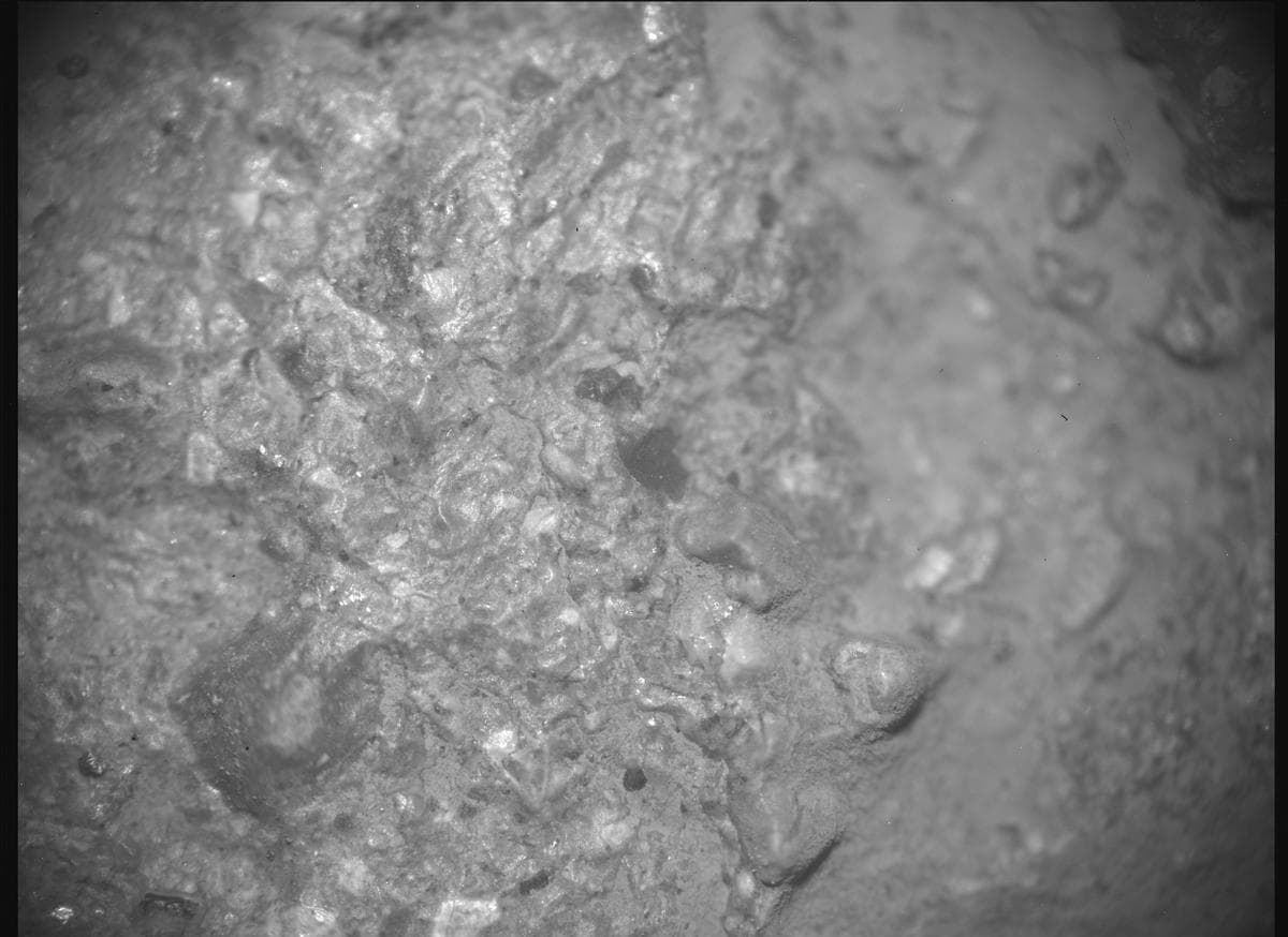 Mars image captured by SHERLOC_ACI on Perseverance