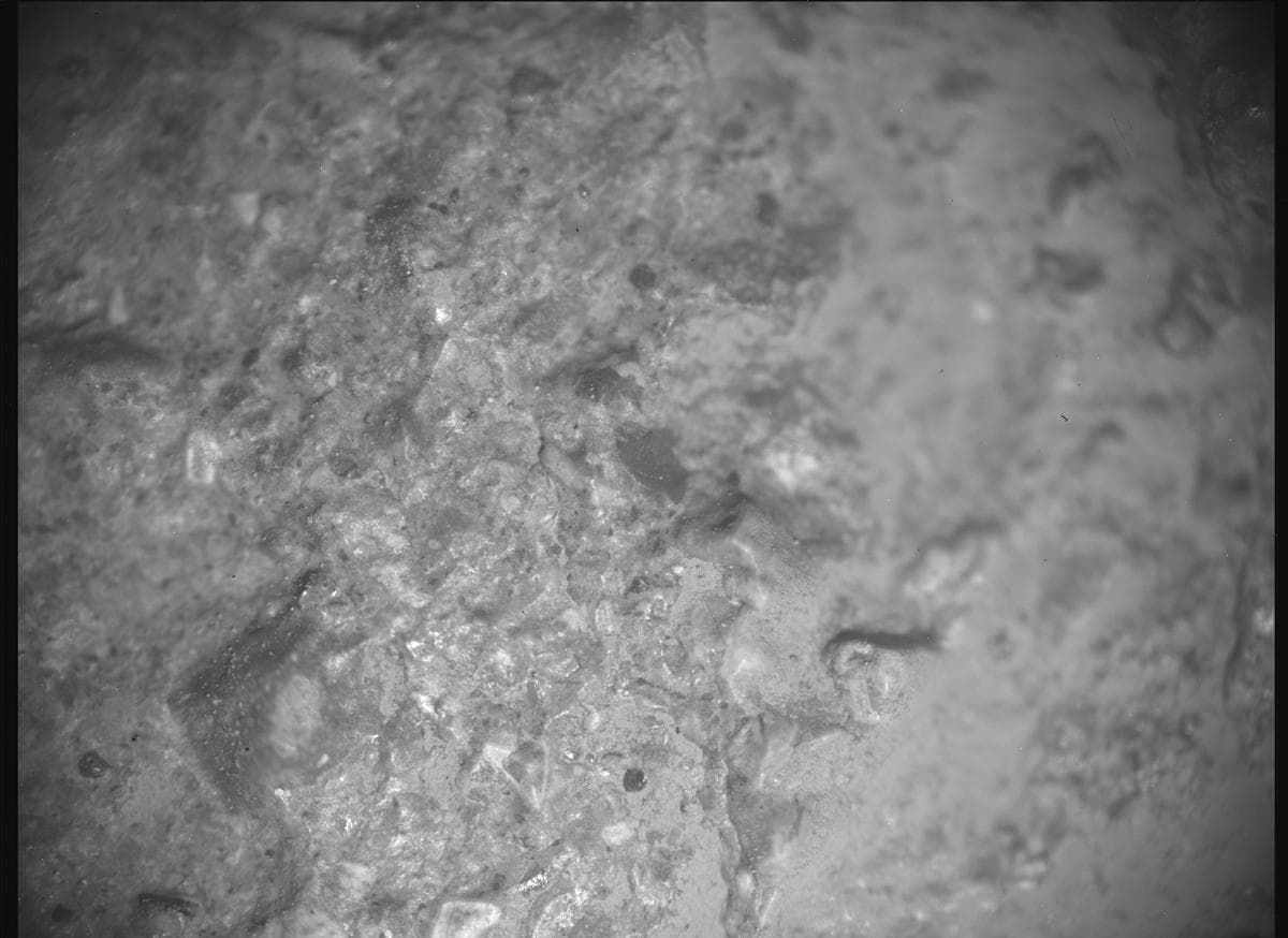 Mars image captured by SHERLOC_ACI on Perseverance