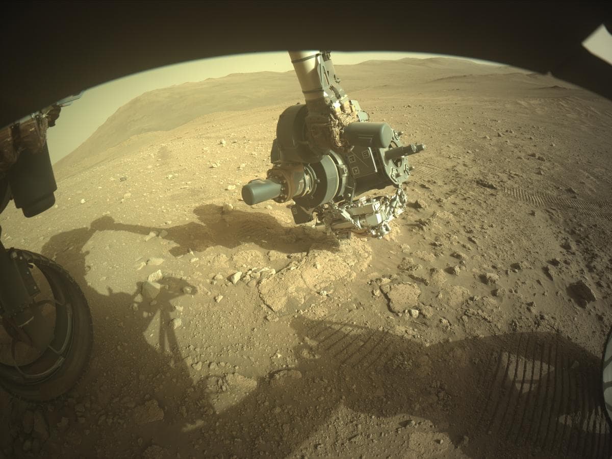 Mars image captured by FRONT_HAZCAM_LEFT_A on Perseverance