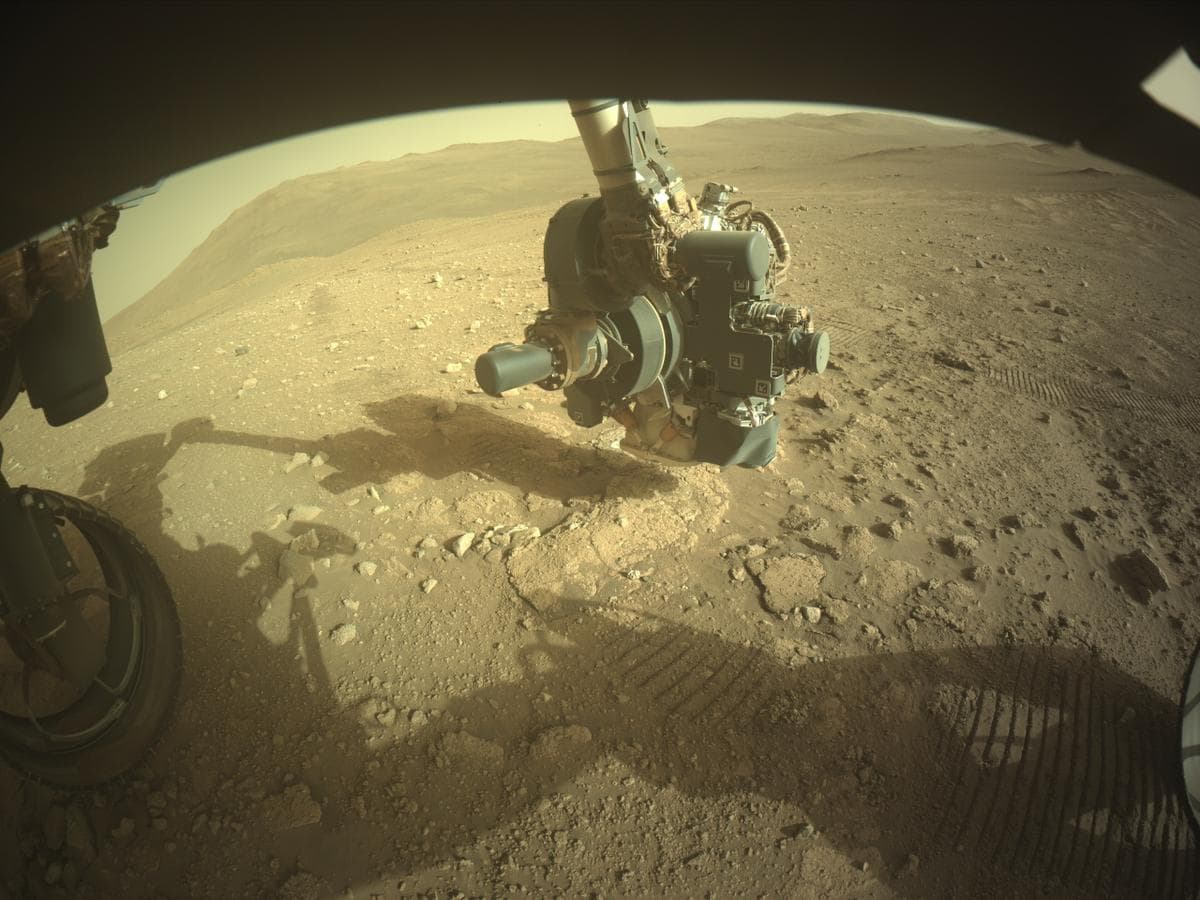 Mars image captured by FRONT_HAZCAM_LEFT_A on Perseverance