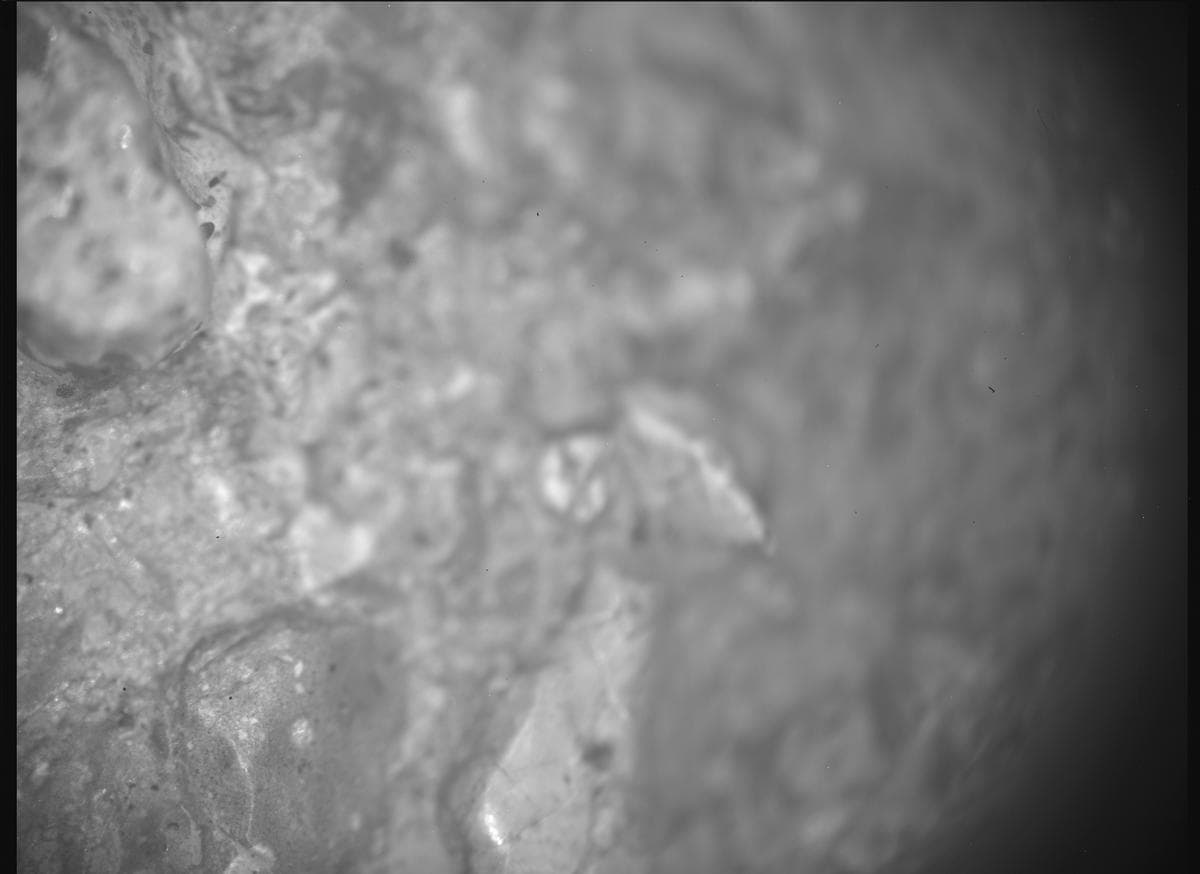 Mars image captured by SHERLOC_ACI on Perseverance