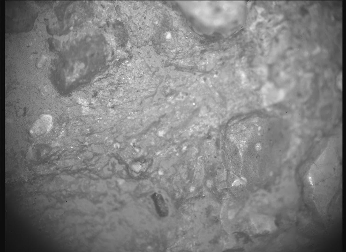 Mars image captured by SHERLOC_ACI on Perseverance