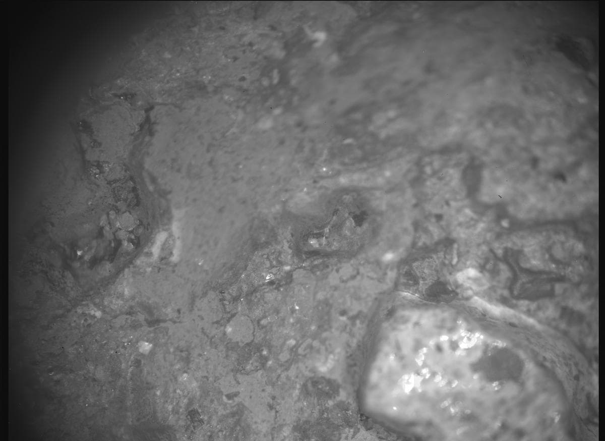 Mars image captured by SHERLOC_ACI on Perseverance