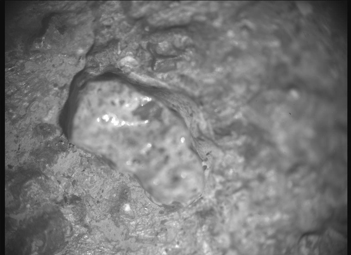 Mars image captured by SHERLOC_ACI on Perseverance