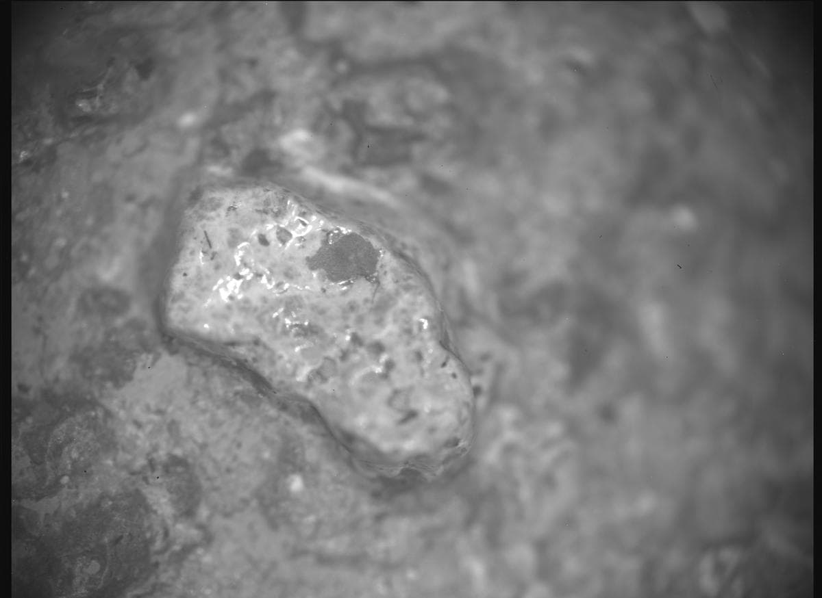 Mars image captured by SHERLOC_ACI on Perseverance