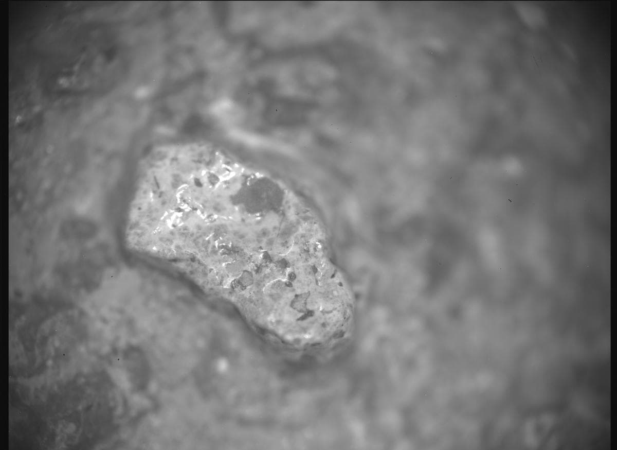 Mars image captured by SHERLOC_ACI on Perseverance