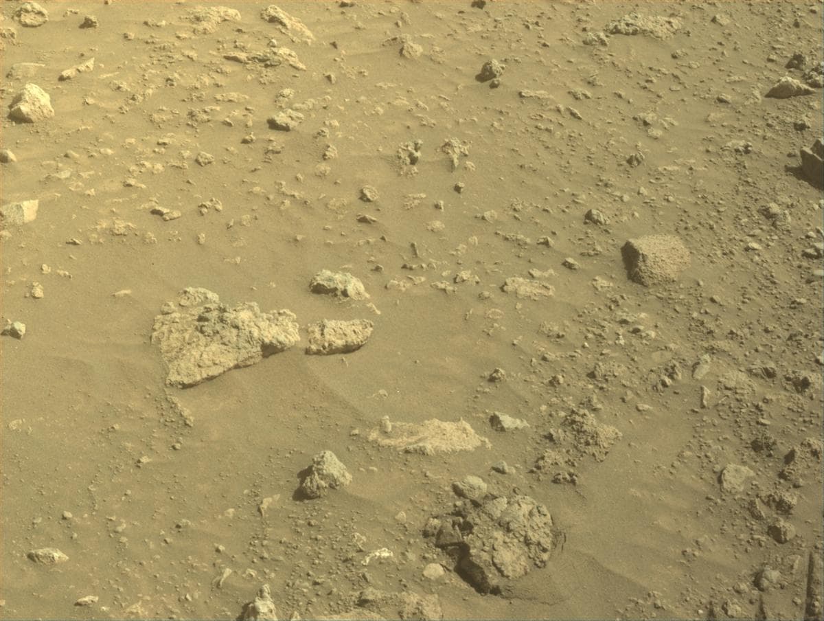 Mars image captured by FRONT_HAZCAM_LEFT_A on Perseverance