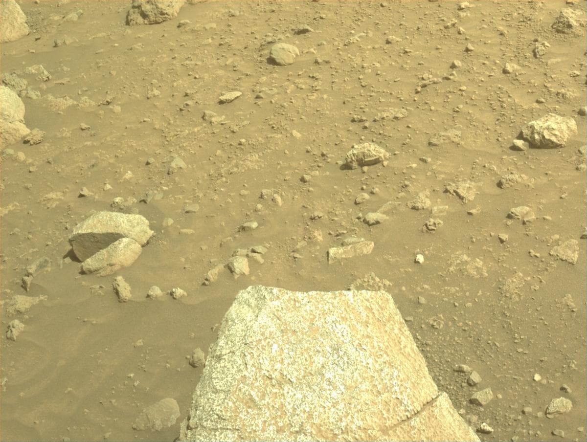 Mars image captured by FRONT_HAZCAM_LEFT_A on Perseverance