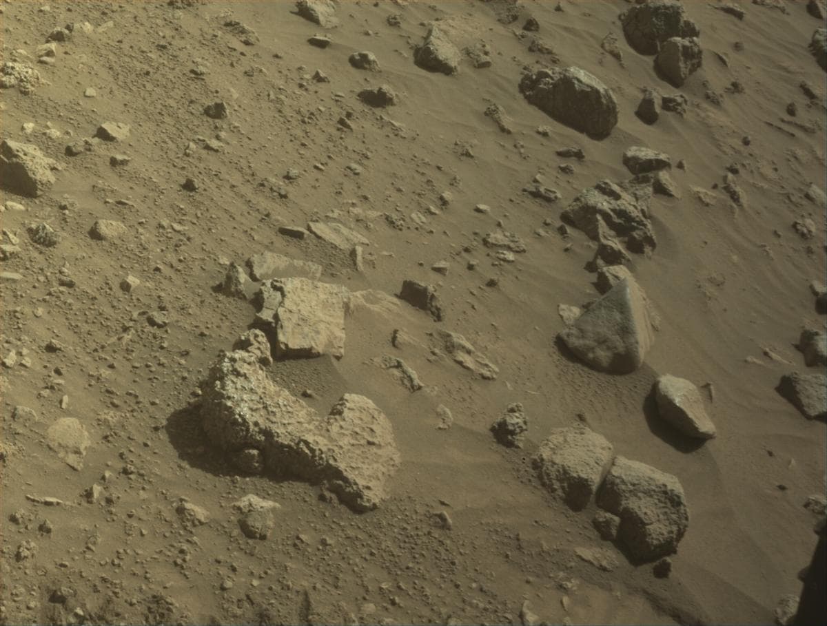 Mars image captured by FRONT_HAZCAM_LEFT_A on Perseverance