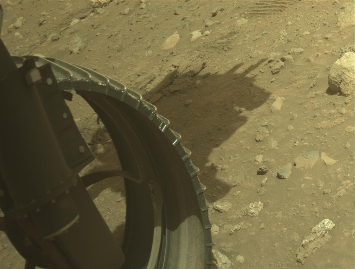 Mars image captured by FRONT_HAZCAM_LEFT_A on Perseverance