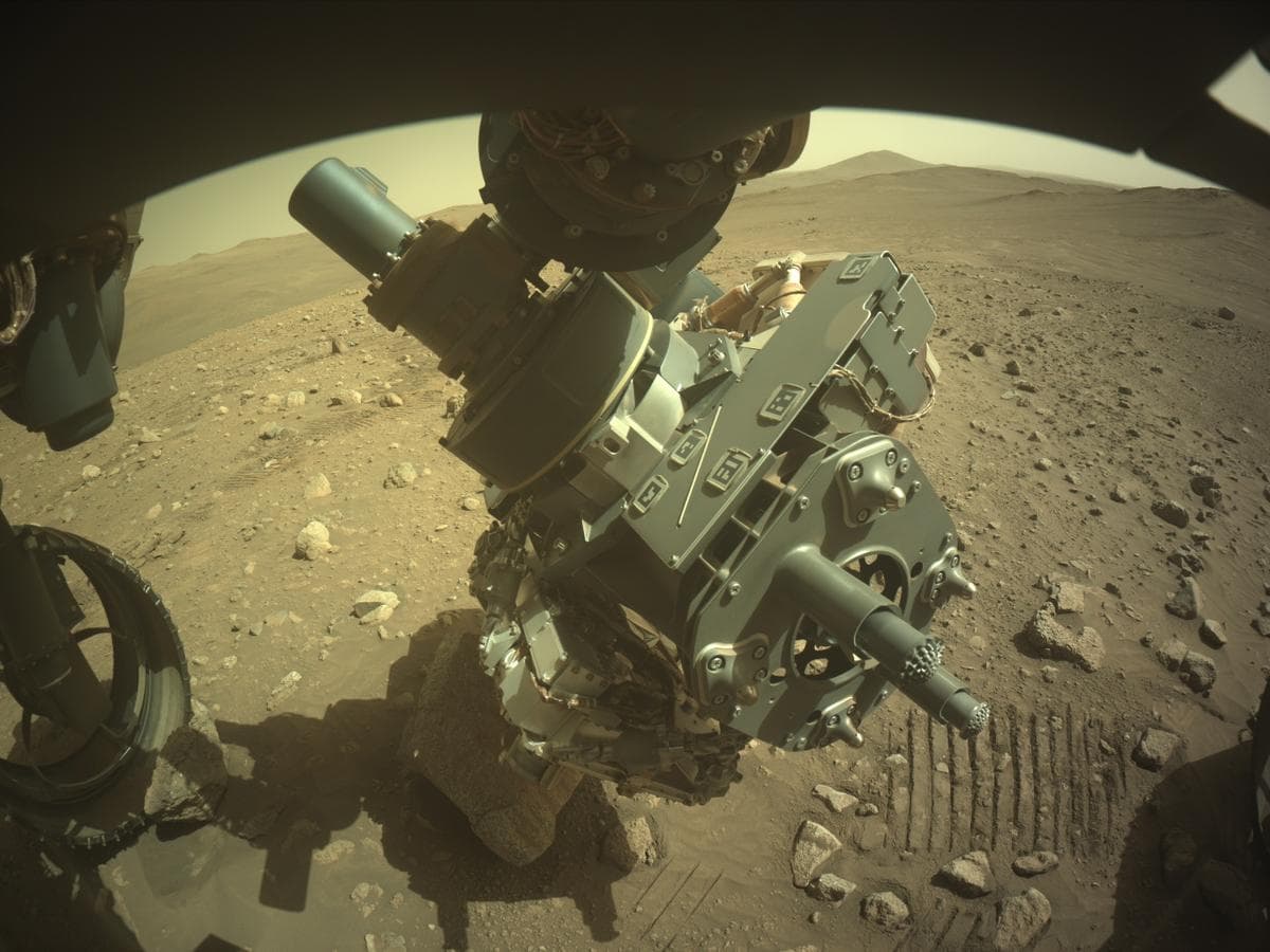 Mars image captured by FRONT_HAZCAM_LEFT_A on Perseverance