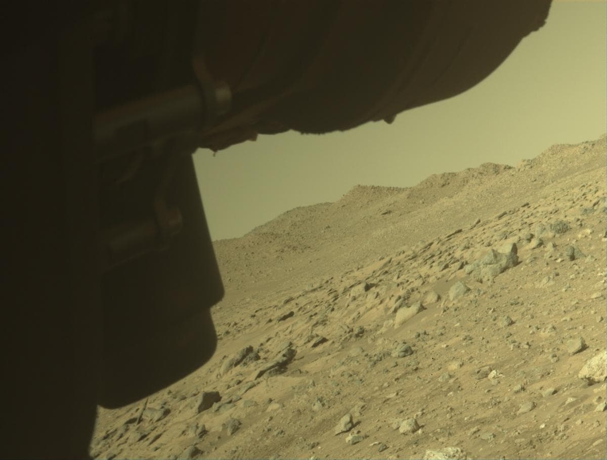 Mars image captured by FRONT_HAZCAM_LEFT_A on Perseverance