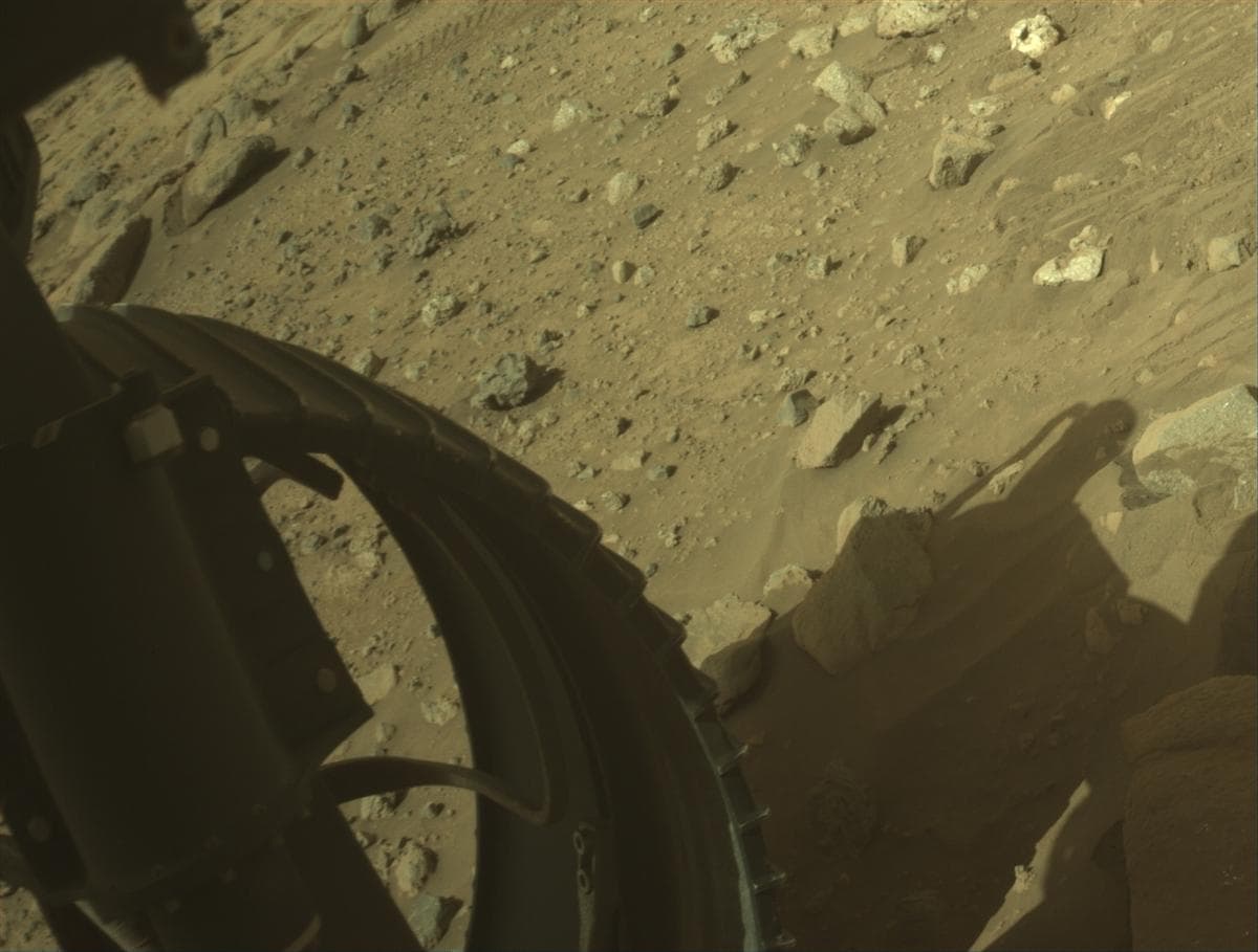 Mars image captured by FRONT_HAZCAM_LEFT_A on Perseverance