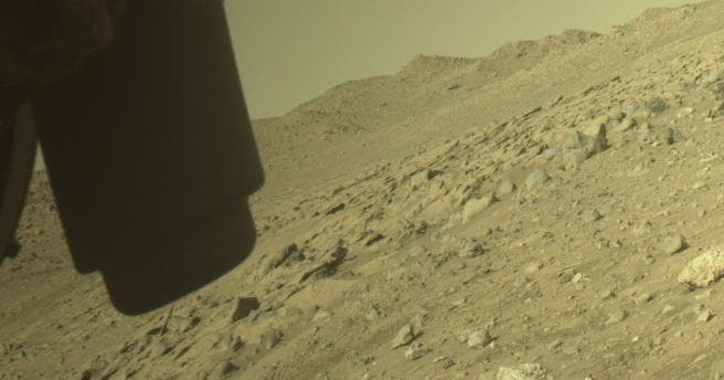Mars image captured by FRONT_HAZCAM_LEFT_A on Perseverance