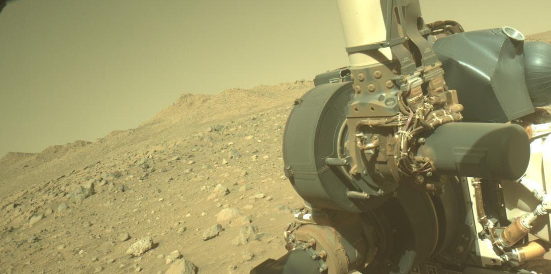 Mars image captured by FRONT_HAZCAM_LEFT_A on Perseverance