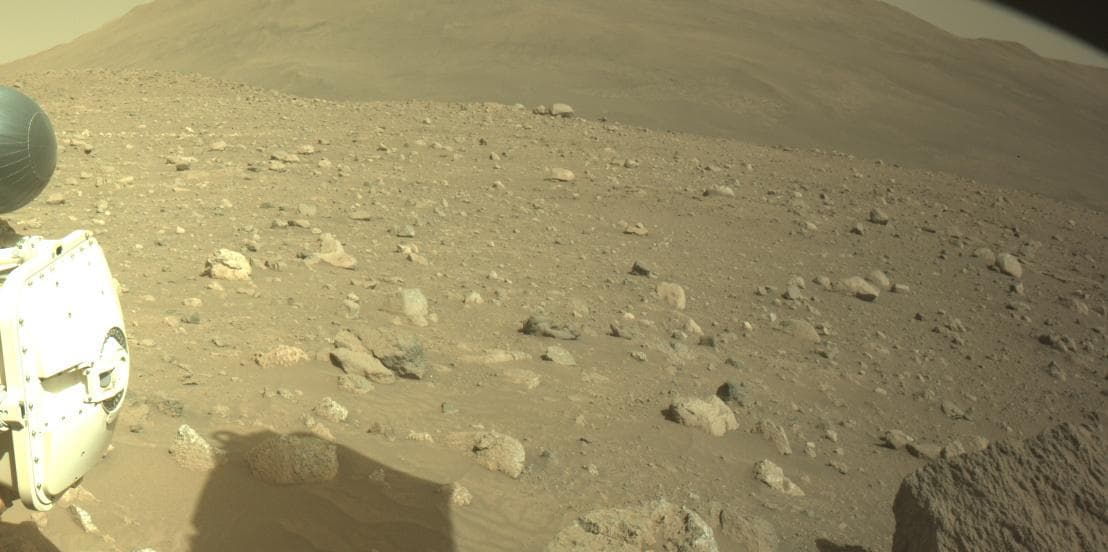 Mars image captured by FRONT_HAZCAM_LEFT_A on Perseverance
