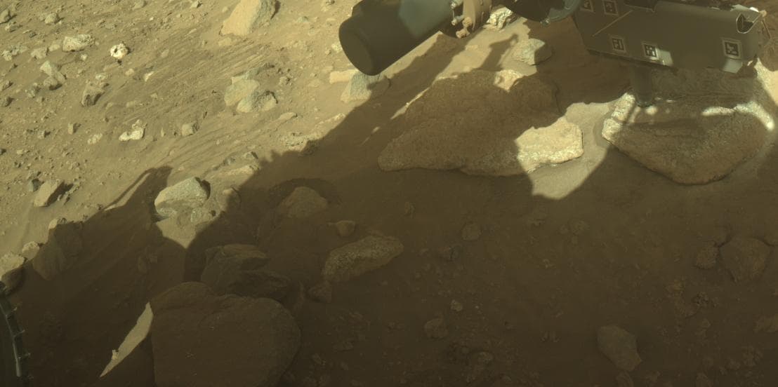 Mars image captured by FRONT_HAZCAM_LEFT_A on Perseverance