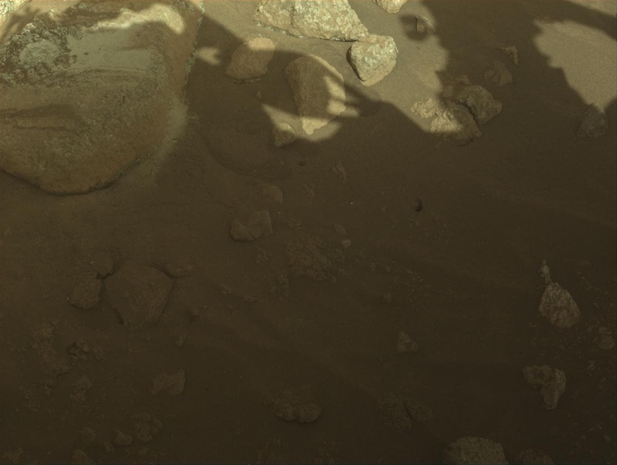 Mars image captured by FRONT_HAZCAM_LEFT_A on Perseverance