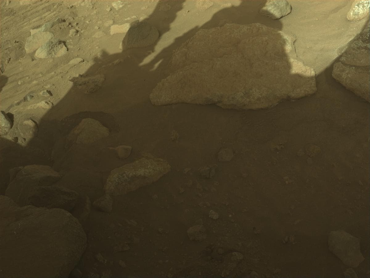 Mars image captured by FRONT_HAZCAM_LEFT_A on Perseverance