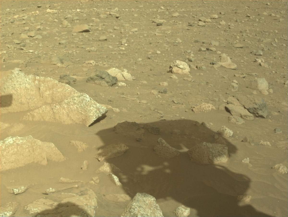 Mars image captured by FRONT_HAZCAM_LEFT_A on Perseverance