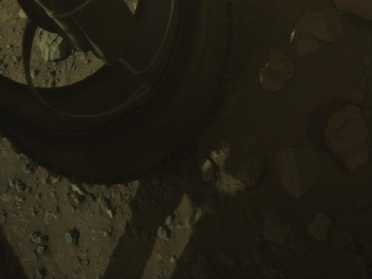 Mars image captured by FRONT_HAZCAM_LEFT_A on Perseverance