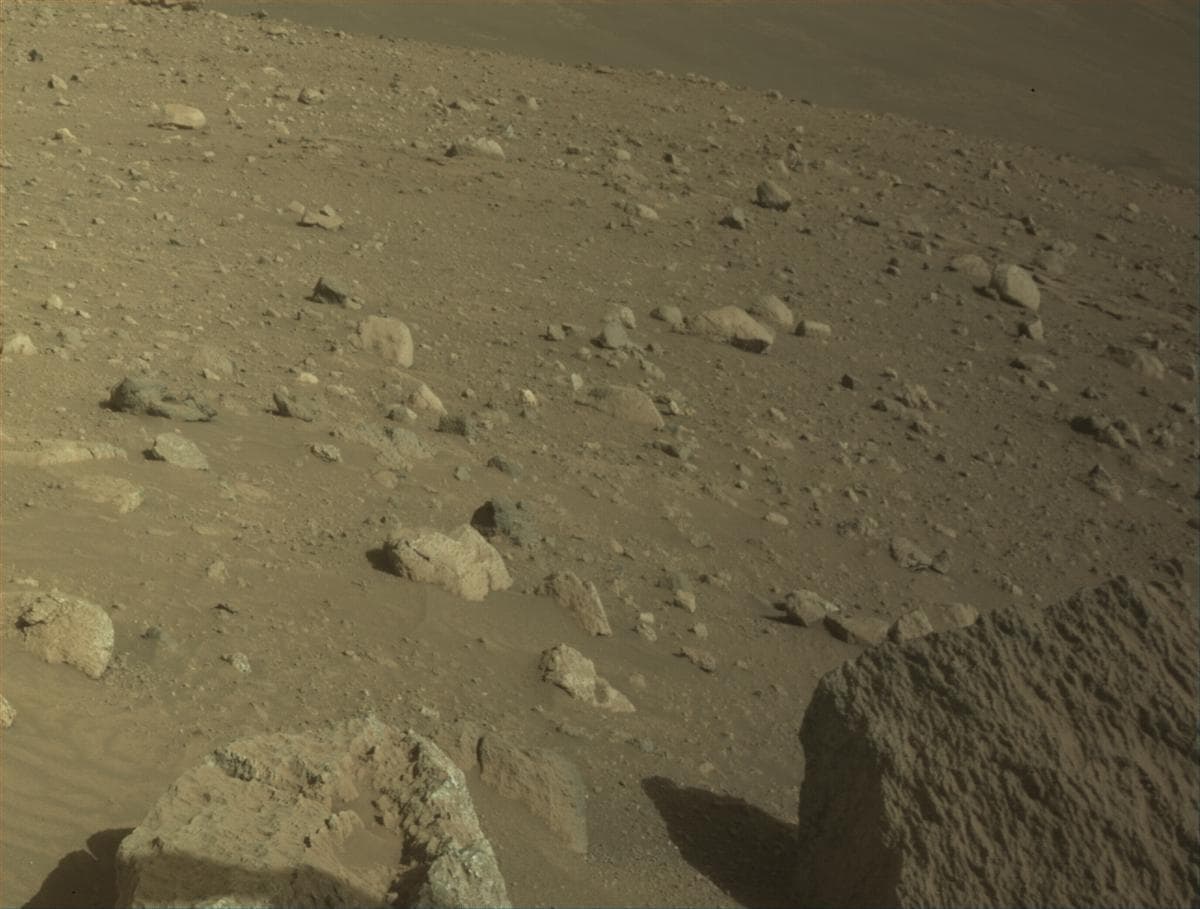 Mars image captured by FRONT_HAZCAM_LEFT_A on Perseverance