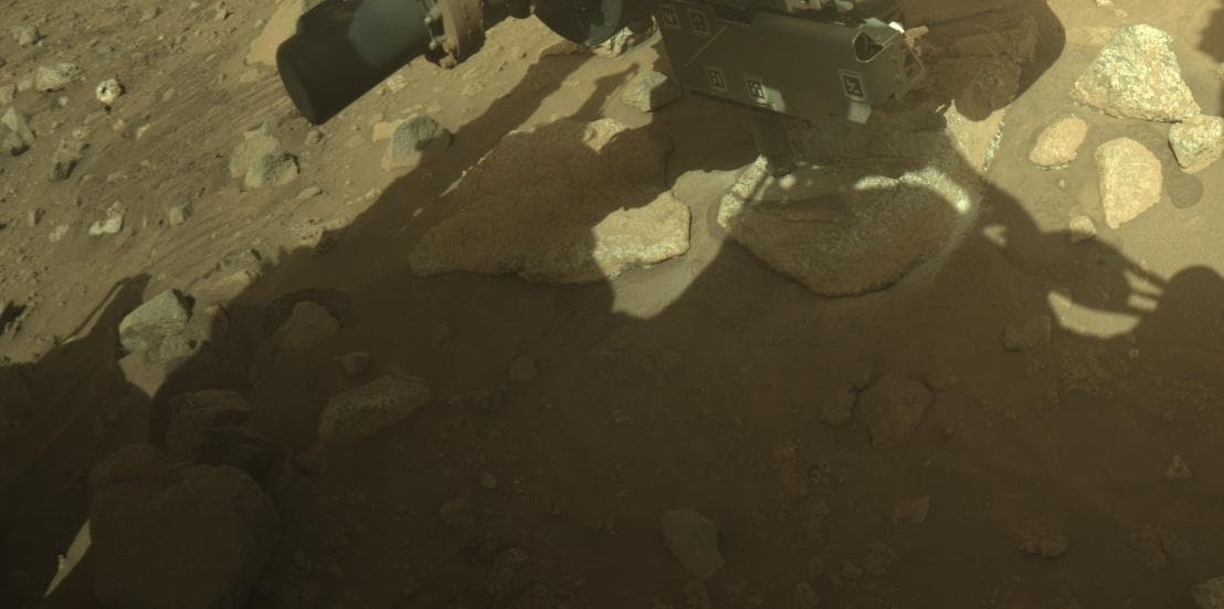 Mars image captured by FRONT_HAZCAM_RIGHT_A on Perseverance