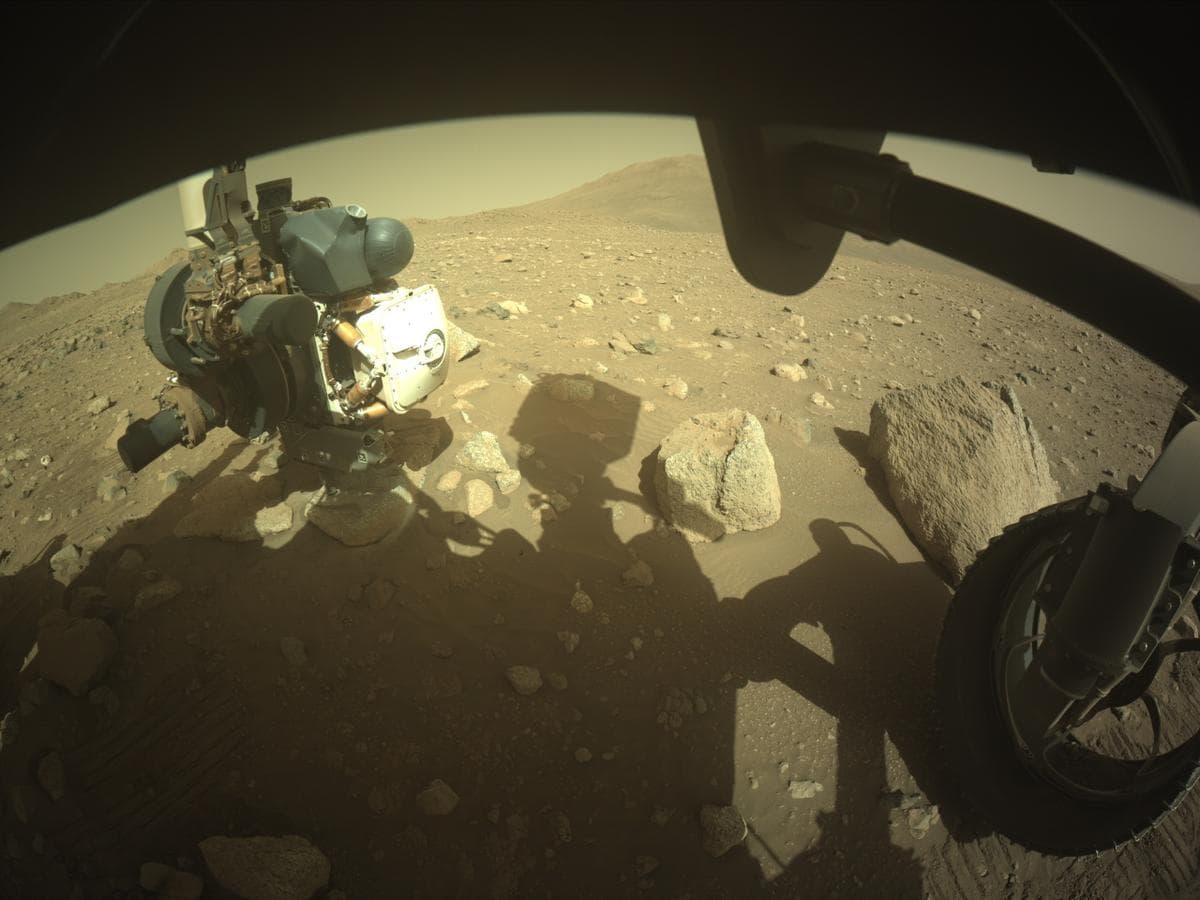 Mars image captured by FRONT_HAZCAM_RIGHT_A on Perseverance