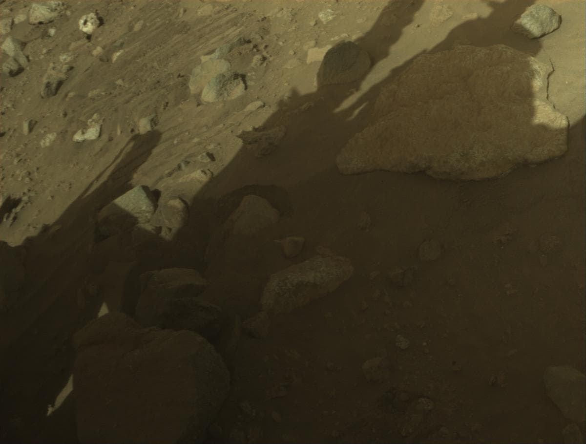 Mars image captured by FRONT_HAZCAM_RIGHT_A on Perseverance