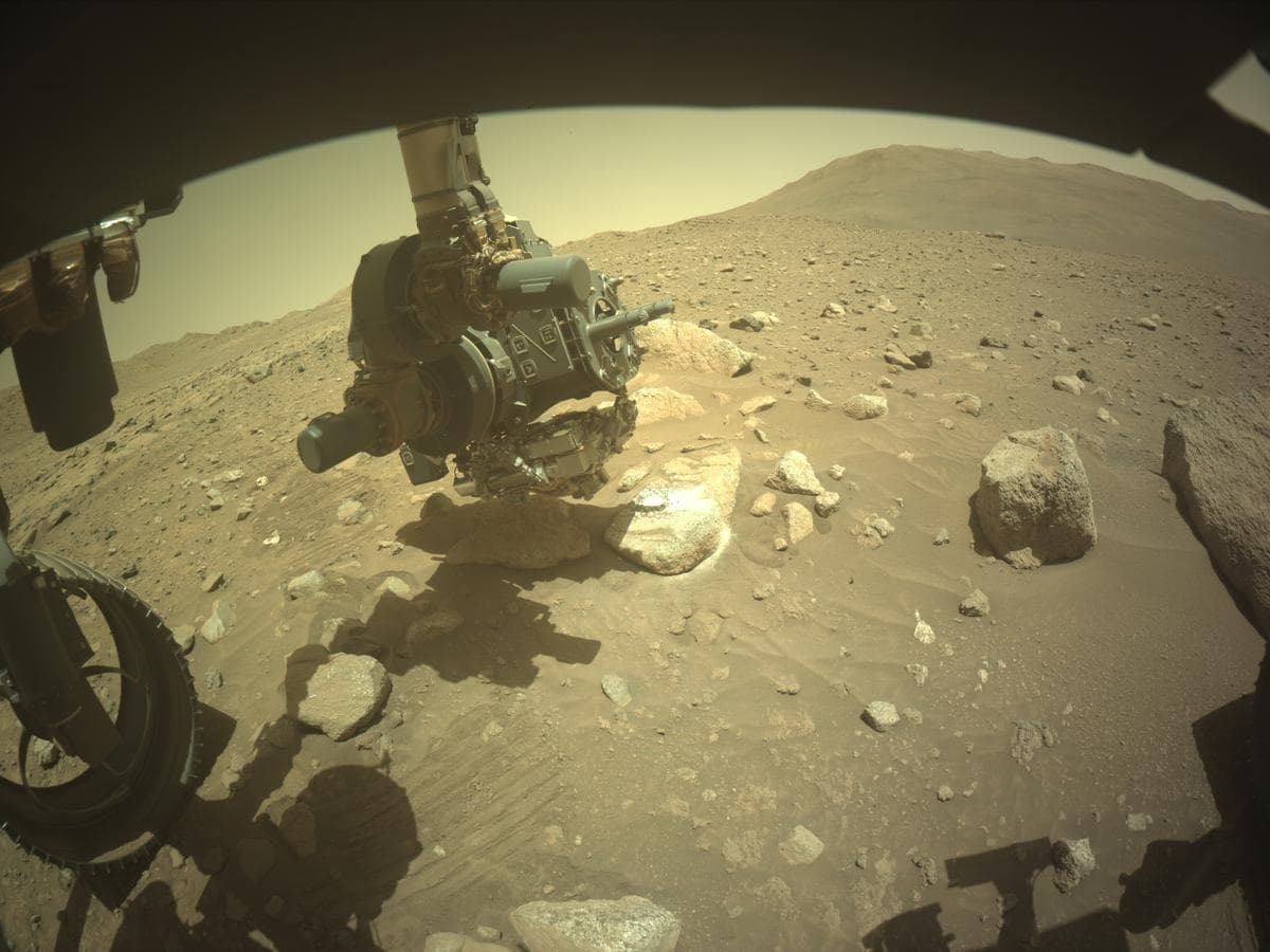 Mars image captured by FRONT_HAZCAM_LEFT_A on Perseverance