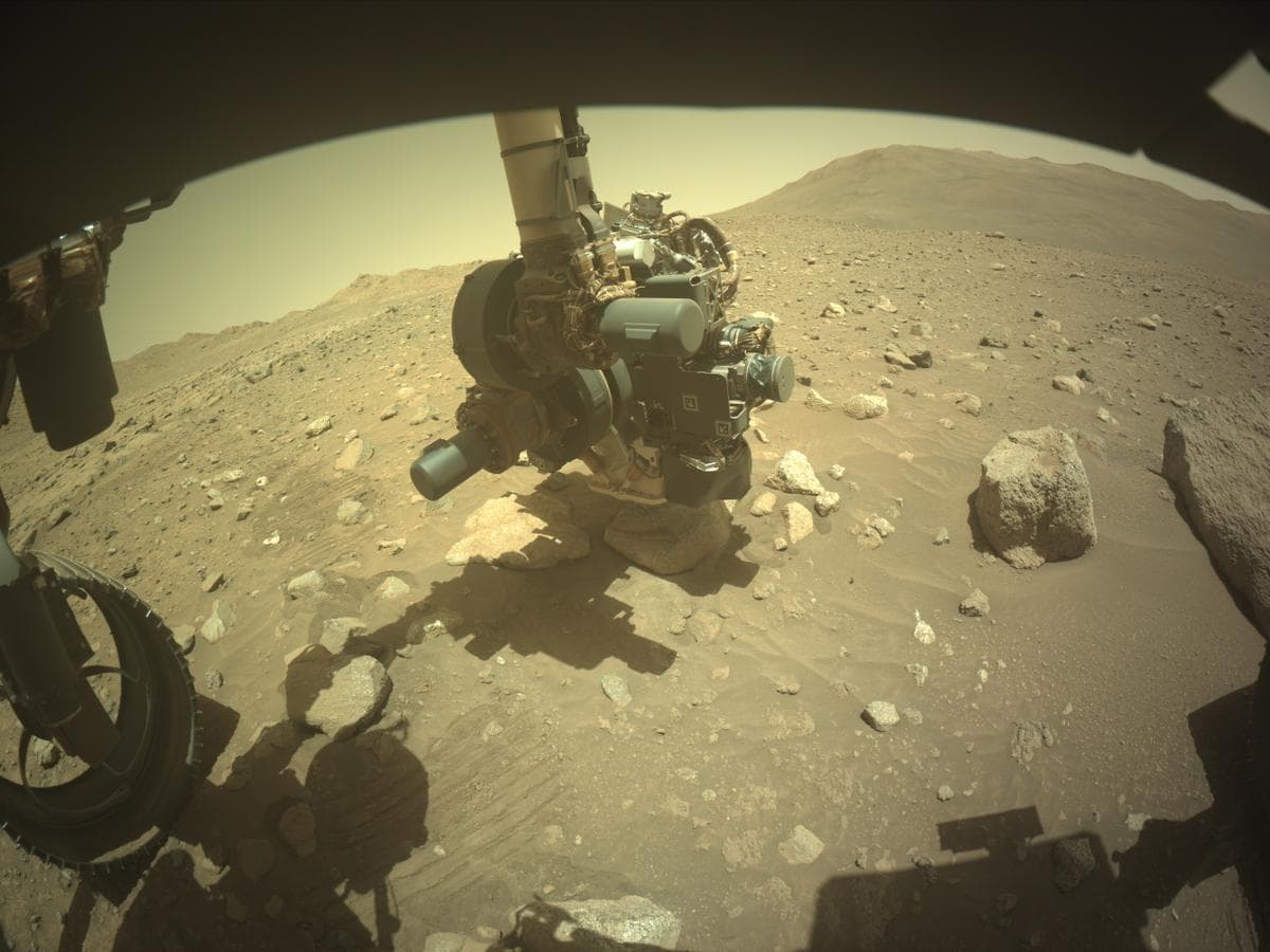 Mars image captured by FRONT_HAZCAM_LEFT_A on Perseverance