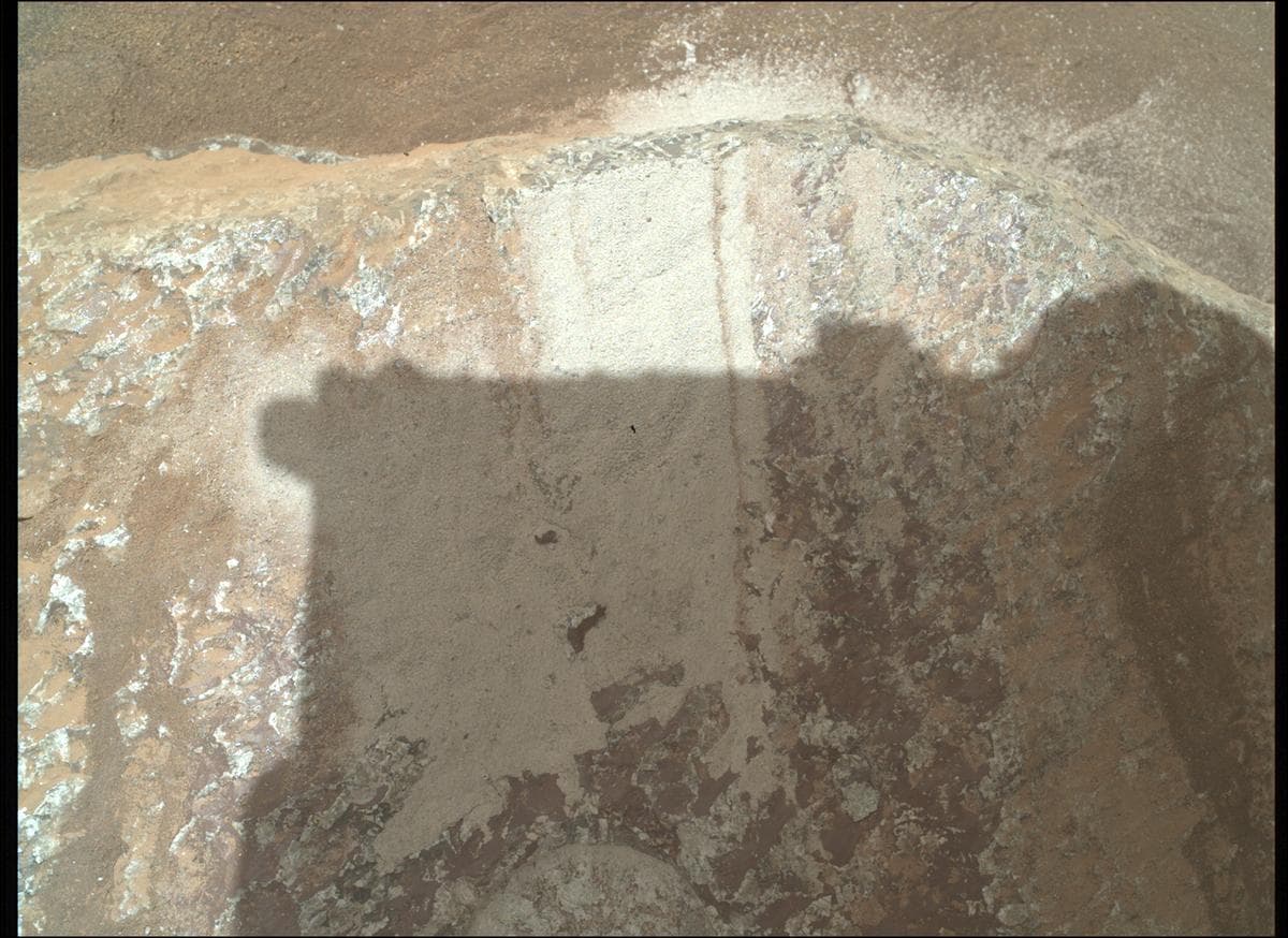 Mars image captured by SHERLOC_WATSON on Perseverance