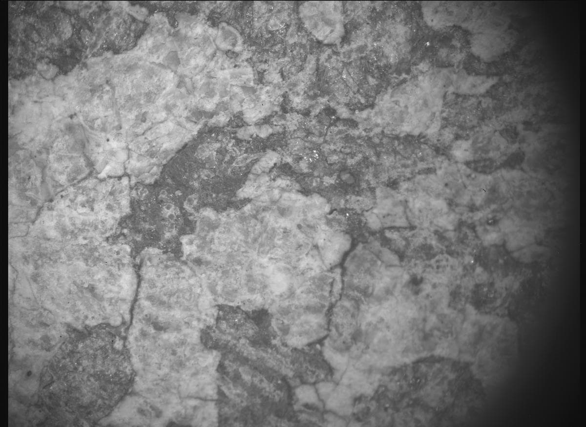 Mars image captured by SHERLOC_ACI on Perseverance