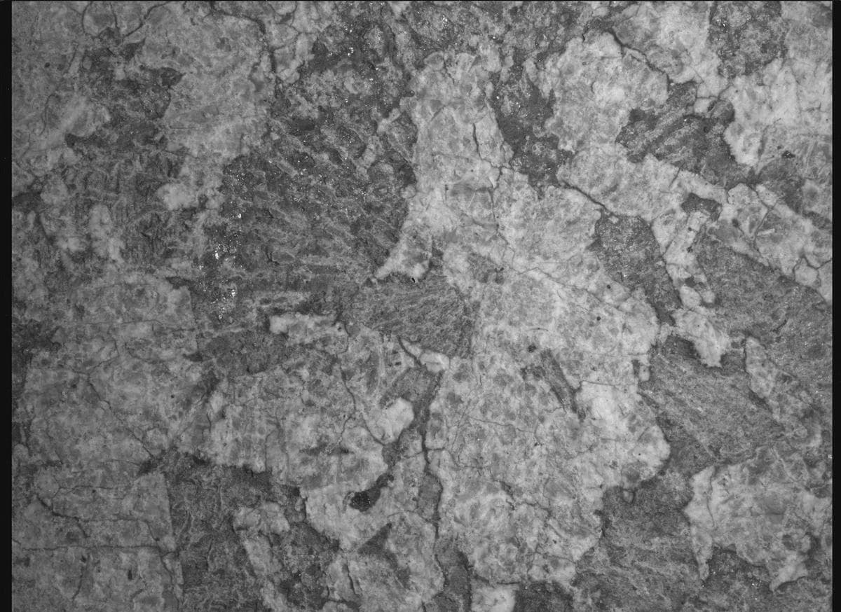 Mars image captured by SHERLOC_WATSON on Perseverance