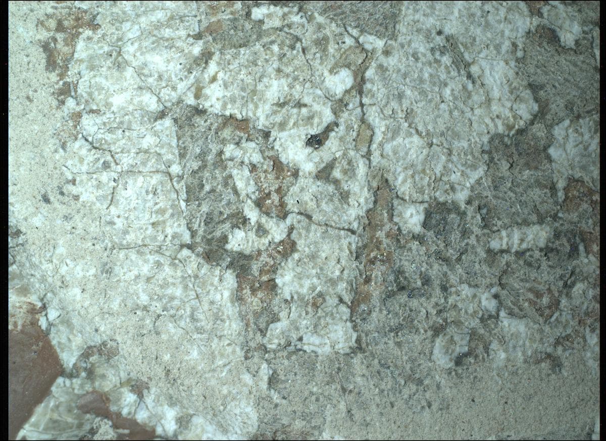Mars image captured by SHERLOC_WATSON on Perseverance