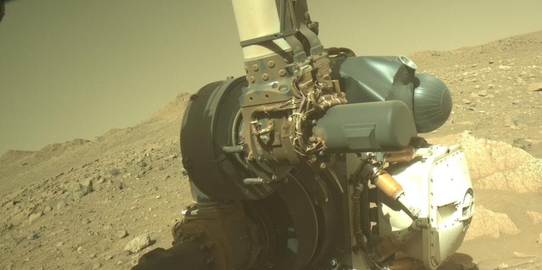 Mars image captured by FRONT_HAZCAM_LEFT_A on Perseverance
