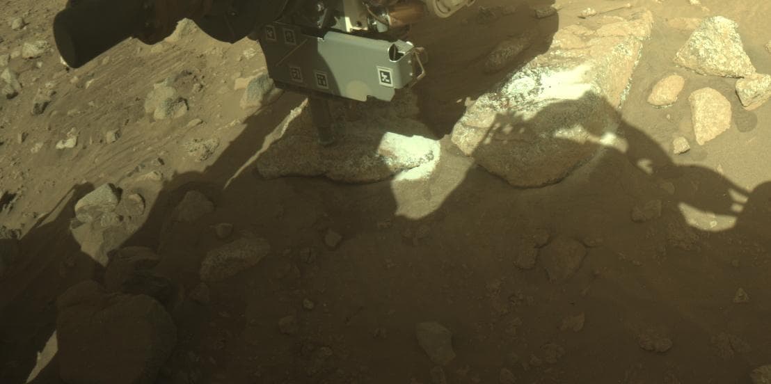 Mars image captured by FRONT_HAZCAM_RIGHT_A on Perseverance
