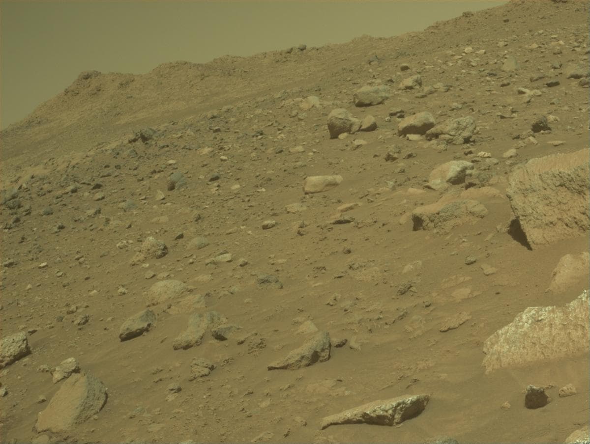 Mars image captured by FRONT_HAZCAM_LEFT_A on Perseverance