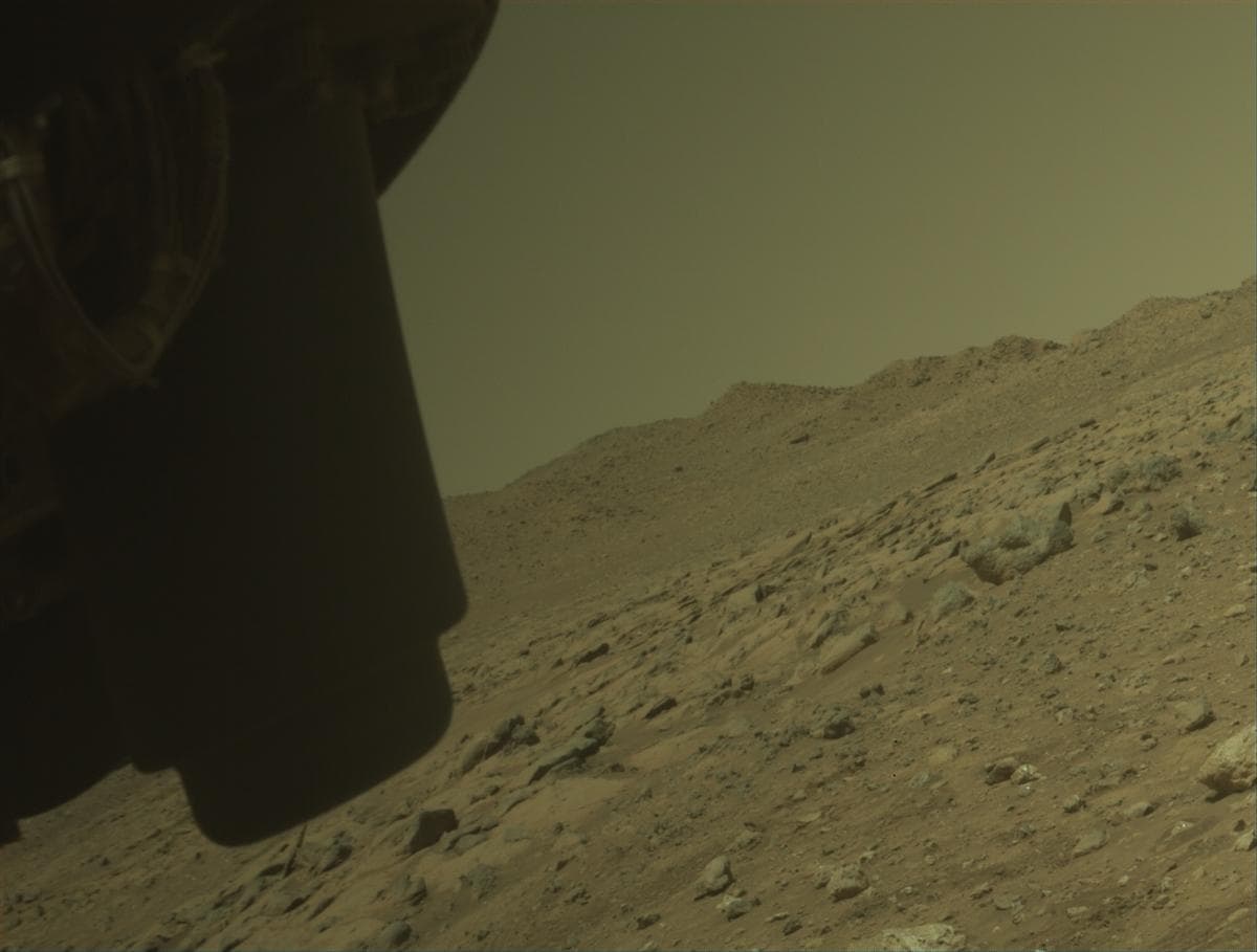 Mars image captured by FRONT_HAZCAM_LEFT_A on Perseverance