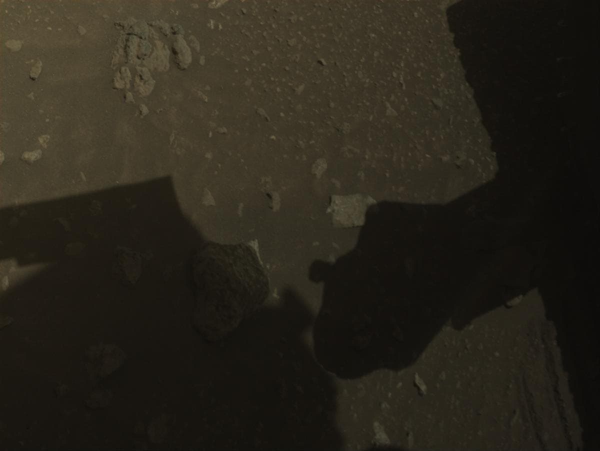 Mars image captured by FRONT_HAZCAM_LEFT_A on Perseverance