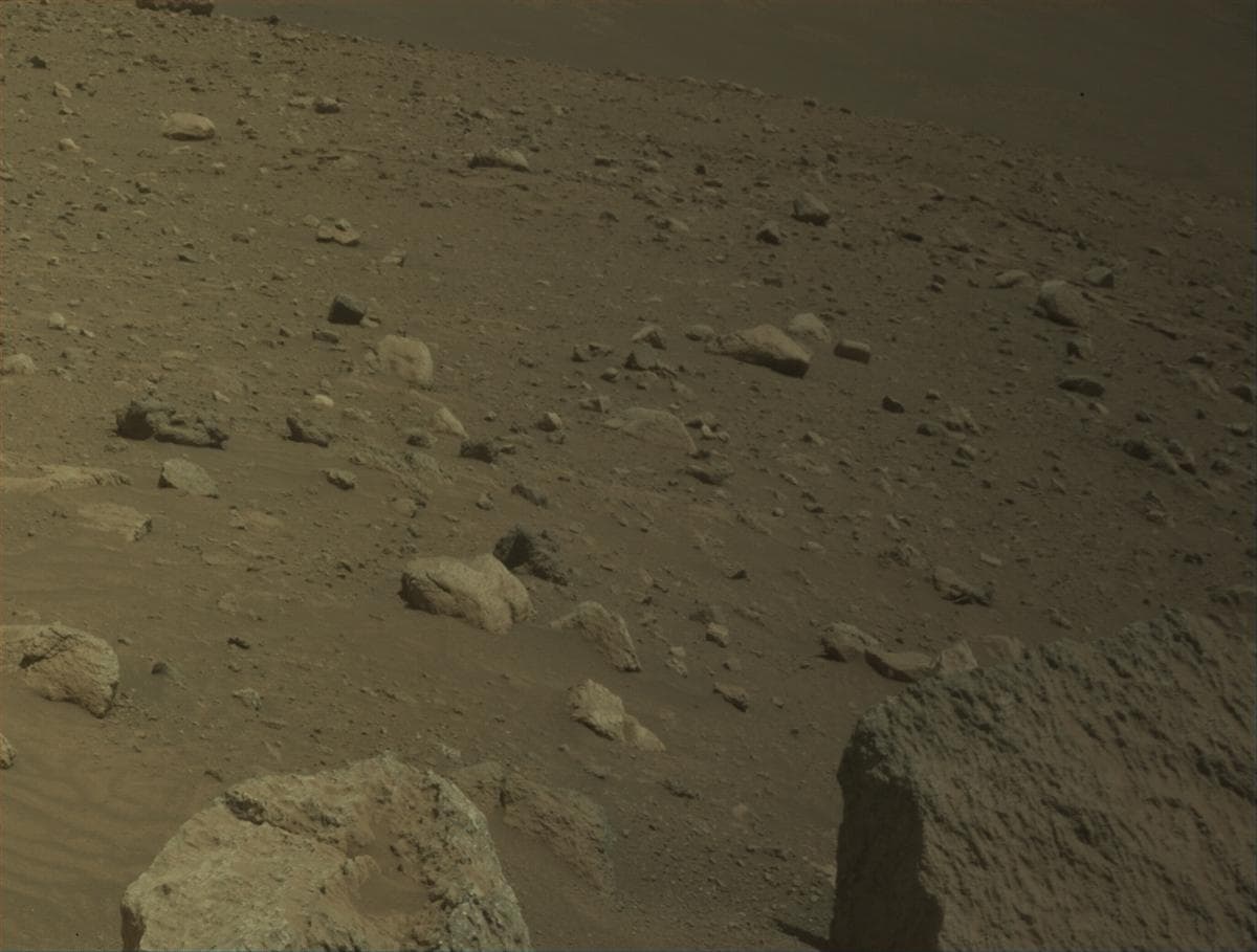 Mars image captured by FRONT_HAZCAM_LEFT_A on Perseverance