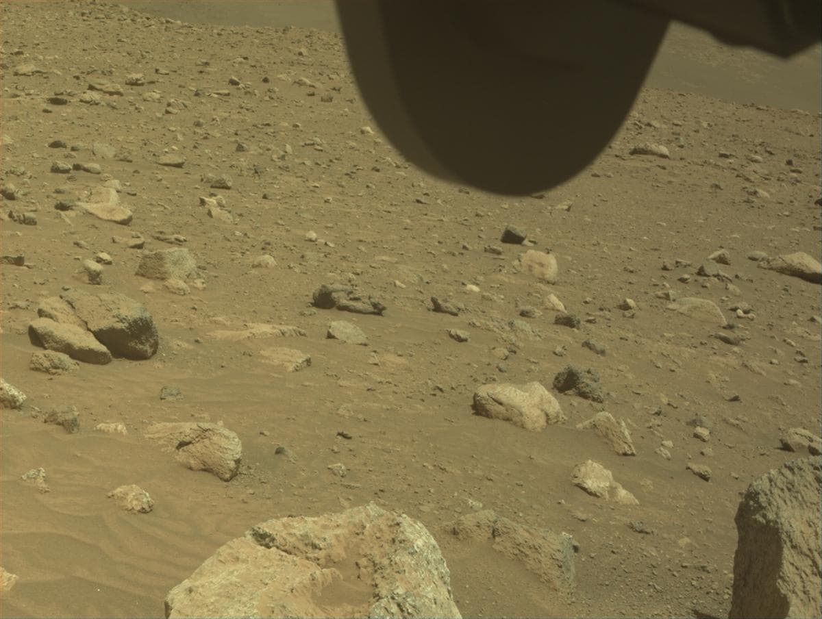Mars image captured by FRONT_HAZCAM_RIGHT_A on Perseverance