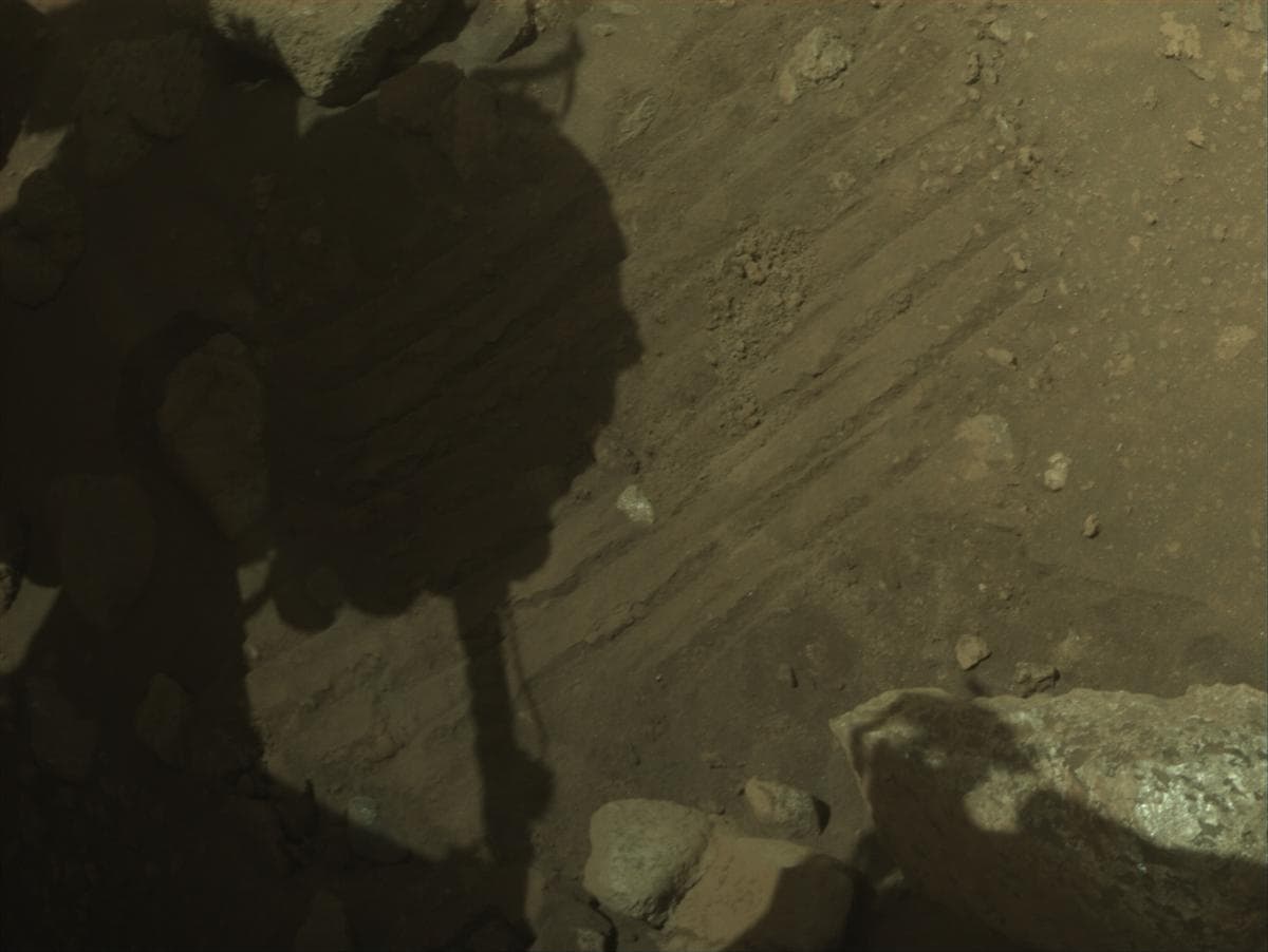 Mars image captured by FRONT_HAZCAM_RIGHT_A on Perseverance