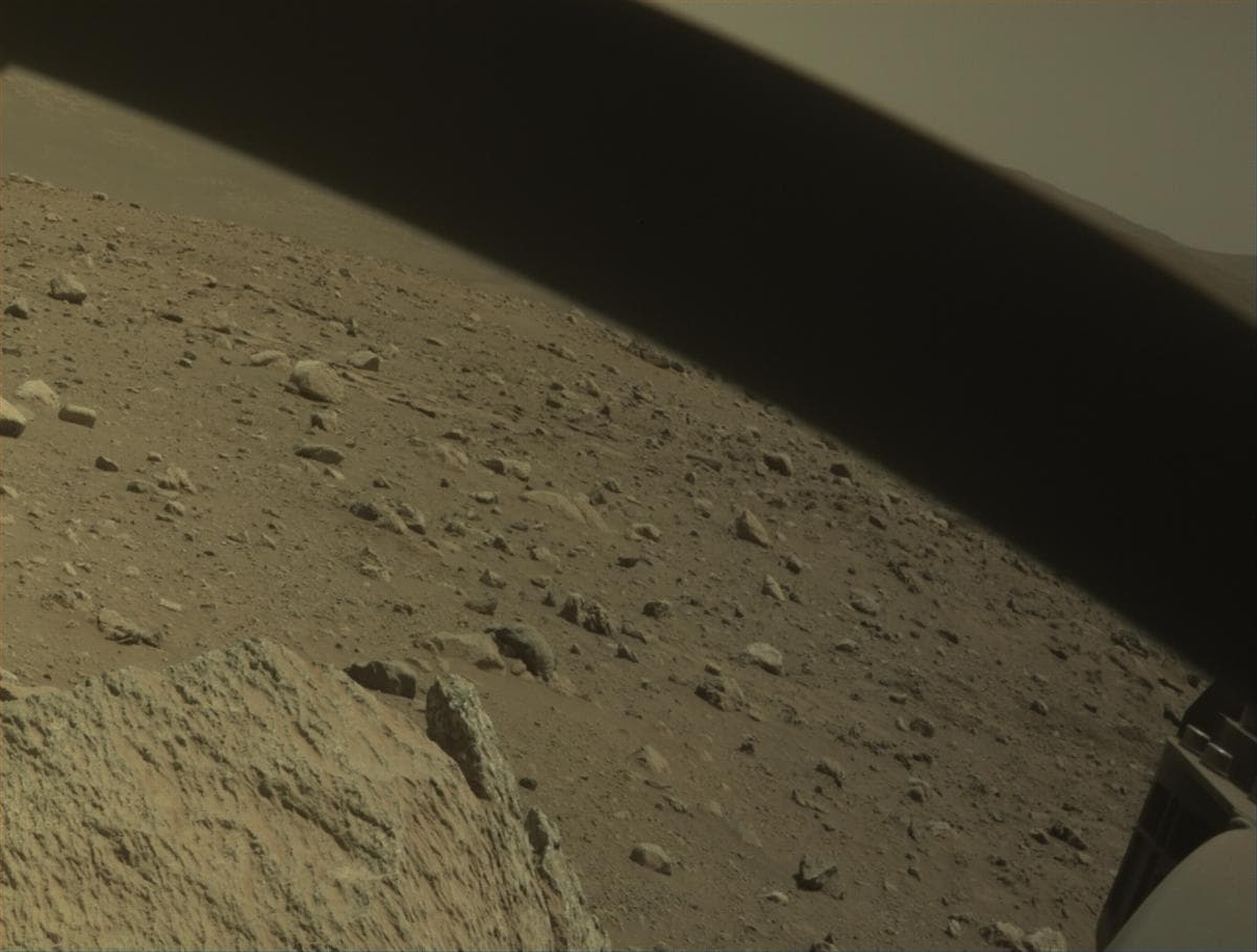 Mars image captured by FRONT_HAZCAM_RIGHT_A on Perseverance
