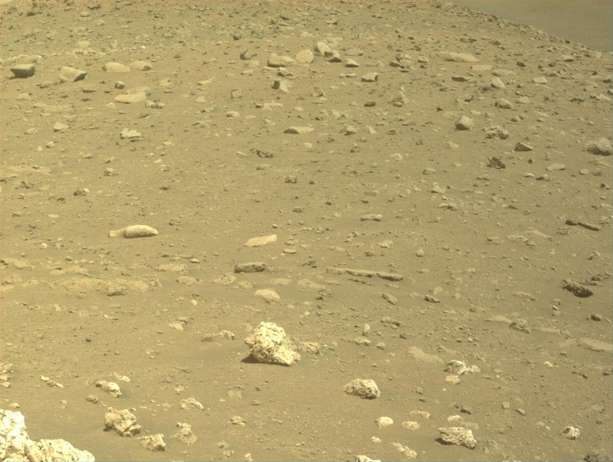 Mars image captured by FRONT_HAZCAM_LEFT_A on Perseverance