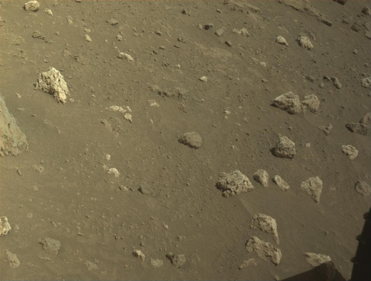 Mars image captured by FRONT_HAZCAM_LEFT_A on Perseverance