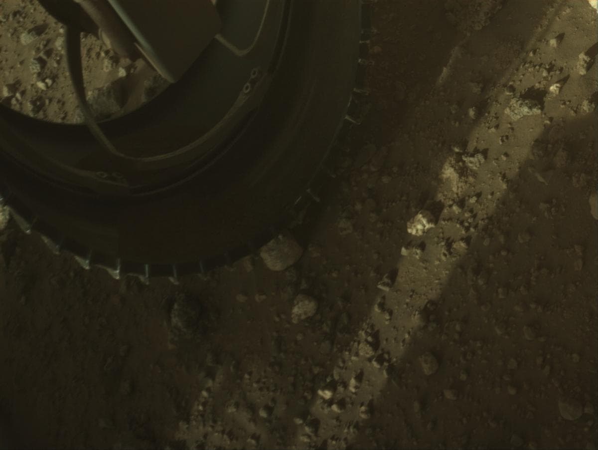 Mars image captured by FRONT_HAZCAM_LEFT_A on Perseverance